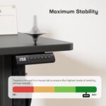 Marsail höhenverstellbarer Stehpult, elektrischer Stehpult mit Aufbewahrungstasche, für Heimbüro, Computertisch, Speichervoreinstellung mit Kopfhörerhaken, 160 cm