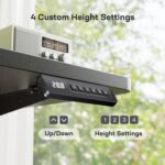 Marsail höhenverstellbarer Stehpult, elektrischer Stehpult mit Aufbewahrungstasche, für Heimbüro, Computertisch, Speichervoreinstellung mit Kopfhörerhaken, 160 cm