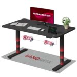 SANODESK Höhenverstellbarer Schreibtisch 120×80 cm, Dual-Motor Steh-Sitz Tisch mit 3-stufigen Beinen & USB, leises Premium-System mit Memory-Funktion und Kollisionsschutz (Weiß+Weiß)