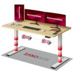 SANODESK Höhenverstellbarer Schreibtisch 120×80 cm, Dual-Motor Steh-Sitz Tisch mit 3-stufigen Beinen & USB, leises Premium-System mit Memory-Funktion und Kollisionsschutz (Weiß+Weiß)