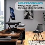 VERSADESK PowerPro Elektrischer Stehpult-Konverter, 122 cm, höhenverstellbar, Sitz-Steh-Schreibtischerhöhung für mehrere Monitore, motorisierter Desktop-Arbeitsplatz mit breiter Tastaturablage
